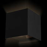 Уличный настенный светильник светодиодный формы куб черного цвета из металла Urban Minimalist варинант исполнения - 3 | Loft Concept в Ульяновске