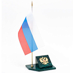 Флагшток с гербом России из натурального камня змеевик Stone Flagpole варинант исполнения - 2 | Loft Concept в Ульяновске