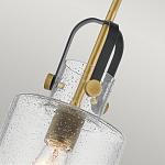 Подвесной светильник с цилиндрическим плафоном из прозрачного стекла с пузырьками Kichler варинант исполнения - 4 | Loft Concept в Ульяновске