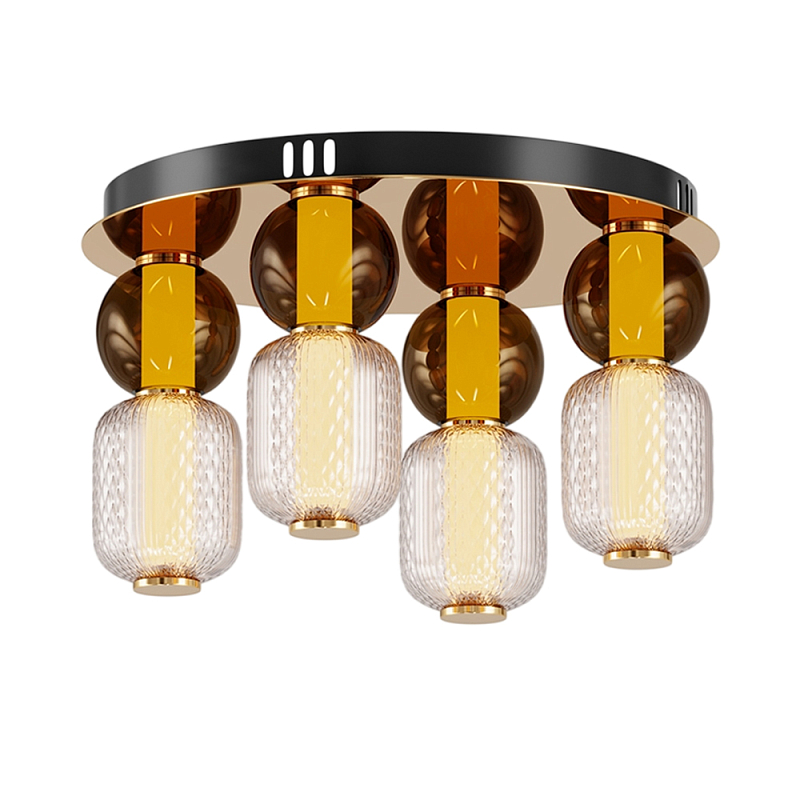 Потолочный светильник Drop 3000К 60Вт Золотой Янтарный в Ульяновске | Loft Concept 