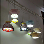 Подвесные светильники в виде чаши с цветочным блюдцем Flower Reversal варинант исполнения - 6 | Loft Concept в Ульяновске