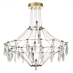 Люстра подвесная из металла с прозрачными подвесками из хрусталя Quasar 93 варинант исполнения - 2 | Loft Concept в Ульяновске