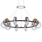 Кольцевая люстра с круглыми стеклянными плафонами в виде колец Olympe Glass Chandelier варинант исполнения - 1 | Loft Concept в Ульяновске