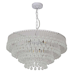 Люстра подвесная круглая с молочными стеклянными подвесками в форме капель Droplet Chandelier варинант исполнения - 1 | Loft Concept в Ульяновске