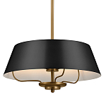 Подвесной светильник с конусовидным металлическим абажуром черного цвета Kichler варинант исполнения - 1 | Loft Concept в Ульяновске