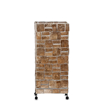 Торшер из перламутра на металлическом каркасе Indonesian Tower 2 варинант исполнения - 2 | Loft Concept в Ульяновске