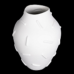 Декоративная ваза белая керамическая с абстрактным объемным декором Molecule Collection варинант исполнения - 3 | Loft Concept в Ульяновске