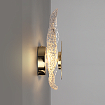 Бра с рельефным волнообразным стеклянным плафоном и вставкой из мрамора Liquid Stone варинант исполнения - 2 | Loft Concept в Ульяновске