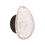 Бра с прозрачным рельефным плафоном на черном металлическом основании Iona варинант исполнения - 1 | Loft Concept в Ульяновске