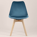 Стул с мягким велюровым сиденьем Arvika Blue варинант исполнения - 3 | Loft Concept в Ульяновске