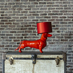 Настольная лампа COLLECTION OF DOGS с абажуром Такса варинант исполнения - 2 | Loft Concept в Ульяновске