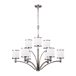 Люстра с белыми стеклянными плафонами в форме цилиндра Feiss варинант исполнения - 6 | Loft Concept в Ульяновске