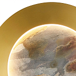 Бра в форме диска цвета латунь Brass Borders варинант исполнения - 3 | Loft Concept в Ульяновске