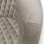 Барный стул со спинкой и мягкой обивкой с ромбами на 4-х деревянных ножках Бежевый Велюр Ava Charm варинант исполнения - 4 | Loft Concept в Ульяновске