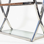 Металлический стеллаж со стеклянными полками Molecule варинант исполнения - 3 | Loft Concept в Ульяновске