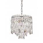 Люстра круглая с хрустальными подвесками на серебряном каркасе Roul Crystal Light варинант исполнения - 11 | Loft Concept в Ульяновске