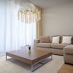 Люстра подвесная золотого цвета с разветвленными ветвями и прозрачными стеклянными подвесками Droplet Chandelier варинант исполнения - 12 | Loft Concept в Ульяновске