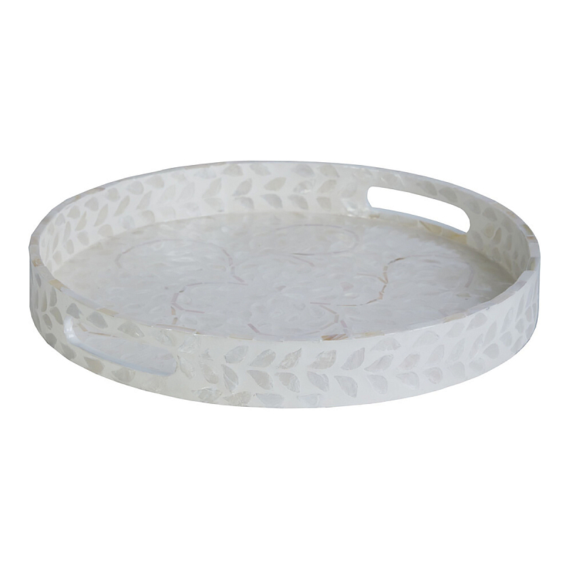 Поднос Esmee Bone Inlay Белый Поднос Esmee Bone Inlay Белый в Ульяновске | Loft Concept