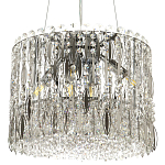 Круглая люстра с металлическими и хрустальными подвесками Bonnay Crystal Chrome Chandelier варинант исполнения - 1 | Loft Concept в Ульяновске