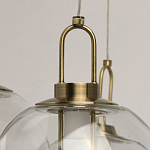 Люстра с 7-ю плафонами из прозрачного стекла в форме шара Orb Cascade  варинант исполнения - 11 | Loft Concept в Ульяновске