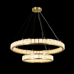 Люстра с 2-мя кольцами из натурального камня с регулируемыми плафонами Durability of Stone варинант исполнения - 5 | Loft Concept в Ульяновске