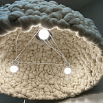 Вязаный подвесной светильник из шерсти Dome Wool Lamp  варинант исполнения - 4 | Loft Concept в Ульяновске