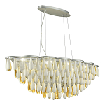 Люстра с подвесками в форме капель на серебристом каркасе Raindrop варинант исполнения - 5 | Loft Concept в Ульяновске