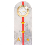 Часы погон МВД подарочные настольные из натурального камня Мрамор Military Clock варинант исполнения - 16 | Loft Concept в Ульяновске