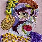 Картина с вышивкой Портрет wall panel People with the yellow ear 4 варинант исполнения - 1 | Loft Concept в Ульяновске