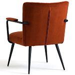 Кресло бархатное с подлокотниками на металлическом каркасе Oriel Retro Armchair варинант исполнения - 4 | Loft Concept в Ульяновске