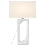 Настольная лампа на прямоугольном корпусе с тканевым абажуром One Piece Support варинант исполнения - 2 | Loft Concept в Ульяновске