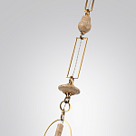 Подвесной светильник с круглым прозрачным плафоном и декоративной каменной вставкой Tectona  варинант исполнения - 6 | Loft Concept в Ульяновске