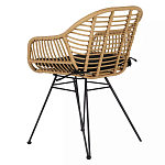 Стул с ротанговым плетением Wicker Half Chair с подлокотниками варинант исполнения - 3 | Loft Concept в Ульяновске