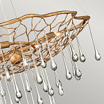 Люстра подвесная золотого цвета с металлическим сетчатым основанием и стеклянными каплевидными подвесками Hinkley варинант исполнения - 4 | Loft Concept в Ульяновске