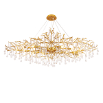 Люстра круглая подвесная с декором в виде ветвей и прозрачных подвесок из стекла в форме капель Droplet Chandelier варинант исполнения - 1 | Loft Concept в Ульяновске