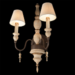 Бра с двумя конусовидными белыми тканевыми абажурами Terrain варинант исполнения - 4 | Loft Concept в Ульяновске