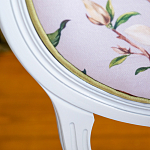 Стул светло-серый из натурального бука с изображением птицы в саду Blooming Birds варинант исполнения - 2 | Loft Concept в Ульяновске