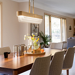 Люстра подвесная прямоугольная цвета латунь Kichler варинант исполнения - 8 | Loft Concept в Ульяновске