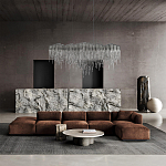 Люстра подвесная с металлическими цепочками и изогнутыми металлическими дугами 72 см Atlantis Chain варинант исполнения - 11 | Loft Concept в Ульяновске