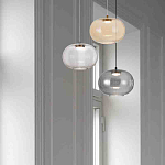 Подвесной светильник с янтарным рифленым стеклянным плафоном Ferm Living варинант исполнения - 8 | Loft Concept в Ульяновске