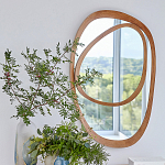 Ассиметричное зеркало в дубовой раме Infinity Symbol варинант исполнения - 2 | Loft Concept в Ульяновске