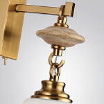 Бра со стеклянным плафоном конусообразной формы и декоративной вставкой из джута Tectona  варинант исполнения - 6 | Loft Concept в Ульяновске