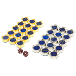 Нарды настольные из натурального камня лазурит и долерит Backgammon from Stone варинант исполнения - 11 | Loft Concept в Ульяновске