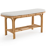Скамья из ротанга с подушкой Manlio Rattan Bench варинант исполнения - 1 | Loft Concept в Ульяновске