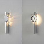 Бра с круглым зеркальным диском на прямоугольном соновании Reflection Circle Glow варинант исполнения - 3 | Loft Concept в Ульяновске