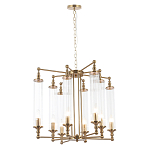 Люстра с 8-ю прозрачными цилиндрическими плафонами Jeanette варинант исполнения - 8 | Loft Concept в Ульяновске