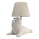 Настольная лампа в детскую Белый морской котик варинант исполнения - 2 | Loft Concept в Ульяновске