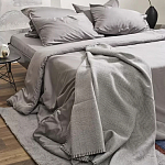 Плед из шерсти мериноса серого цвета 130×180 см Gray Waves варинант исполнения - 8 | Loft Concept в Ульяновске
