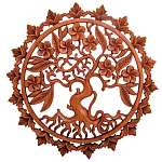 Панно из дерева круглое Sakura Panel With Trees варинант исполнения - 1 | Loft Concept в Ульяновске