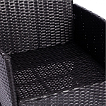 Обеденный комплект из искуственного ротанга Vintara черный варинант исполнения - 6 | Loft Concept в Ульяновске